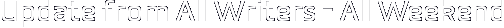 Update from All Writers – All Weekend